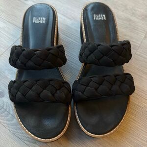 Eileen Fisher Loop Platform Wedge Sandal size 9.5